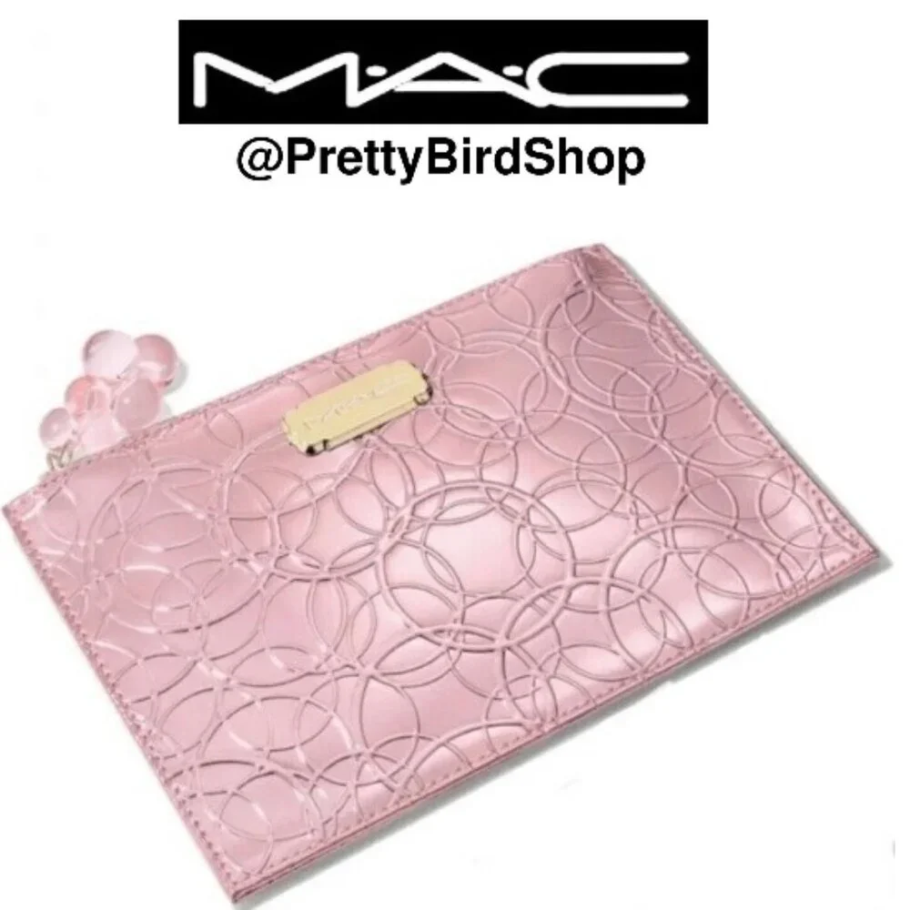 MAC clutch pink metallic makeup case bag NEW envelope Limited Edition last one!